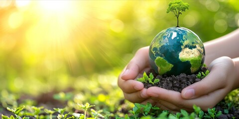 World environment day, Earth day. The global impact of individual actions to protect our planet. Environmental consciousness and inspire to contribute towards a sustainable and eco friendly future