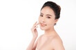 © kitthanes - Beautiful young asian woman with clean fresh skin on white background, Face care, Facial treatment, Cosmetology, beauty and spa, Asian women portrait.