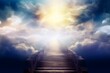 Golden Stairway Ascending Towards Heavenly Light