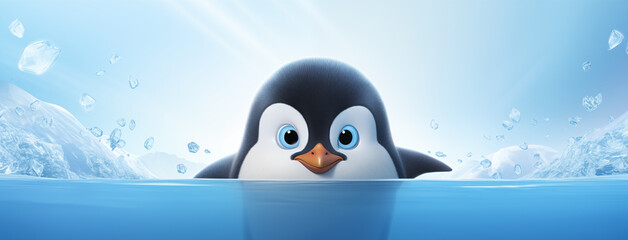  Cute Penguin Background