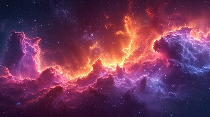 Wall Mural - Emission Nebula About 4700 Lightyears Earth, Background Banner HD