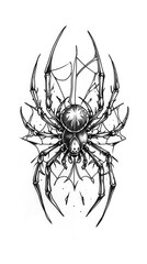 Poster - Spider tattoo flash, AI generated Image