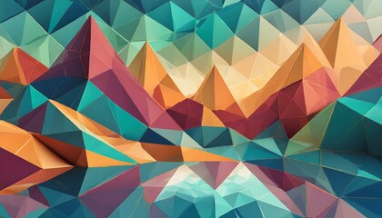 Wall Mural - abstract triangle background modern geometric 3d mosaic graphics lowpoly template as backdrop abstract background with polygons squares and lines pattern for presentation and copy space banner gray an