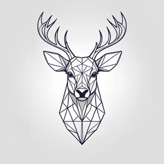  logo geometrical deer