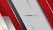 abstract web banner red strip white background