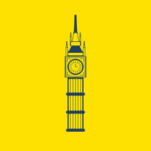 BIG Ben Logo. Big Ben London Modern And Stylish Typography With Big Ben Tower LOGO Design Vector Illustration For Print Tee Shirt, Typography, Background, Tamplat, Poster