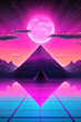 pyramid vaporwave background