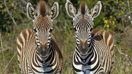 Canvas Print - zebra eating grass