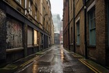 Fototapeta Uliczki - Urban streets in England. Generative AI