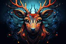 Deer In The Forest Vector