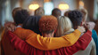 © Jammer Gene - Group of young people praying at church after service.