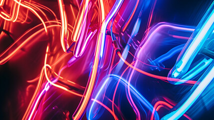 Wall Mural - abstract neon lights background