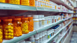 bottles of pills and medication on pharmacy shelf