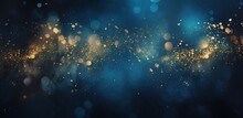 An Abstract Background With Twinkling Lights With Glitter Effect