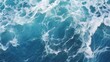 Water waves, whirlpools, strong sea currents, top view