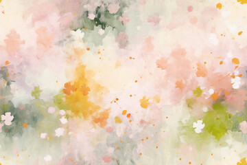 Wall Mural - watercolor abstract: bright and colorful ink splash on white background with pastel grunge texture -