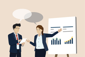 Wall Mural - Business meetings, discussions for business development, business agreements or agreements, discussion meetings for company success.