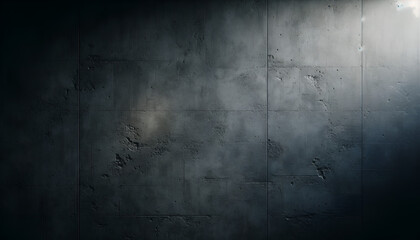 Black wall texture rough background dark . concrete floor.
Generative AI.