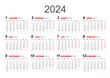 © jaenal - Design Calendar 2024 Vector template