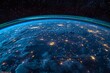 Glowing Earth: A Stellar Nighttime View of Our Planet Generative AI