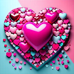 Valentine's Day heart shapes romantic background