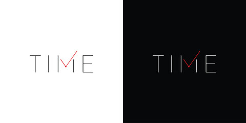 Unique and modern Time logo design