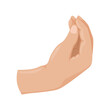 © Nastya Trel - Italian gesture. Bellissimo italian tasty food hand gesture cartoon illustration.