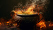 Smoky cauldron of a witch.