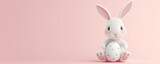 Fototapeta Lawenda - easter bunny with eggs