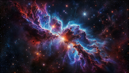 the splendor of a nebula collision