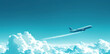 airplane flying over the clouds illustration