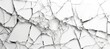 Broken cracked glass on white background. Generative AI technology.