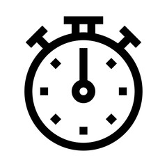 Vector alarm clock icon time black symbol reminder sign