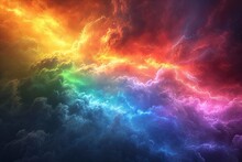 Rainbow Clouds, Lightning, Background