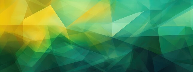Wall Mural - abstract green and yellow patterned shapes, in the style of colorful animation stills, vibrant