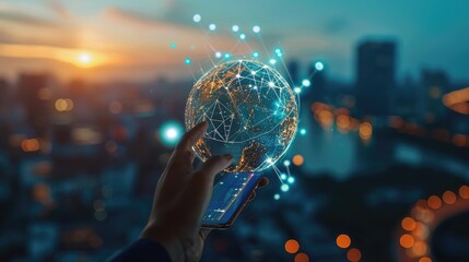 smart city artificial intelligence technology background