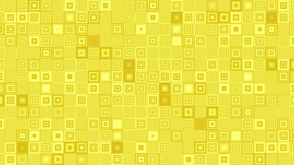 Wall Mural - Abstract 4K motion loop gold background with flashing shiny mosaic tiles.
