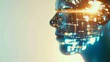 Generative AI : Man technology future lifestyle, digital marketing IOT internet of thing future AI chatbot technology 