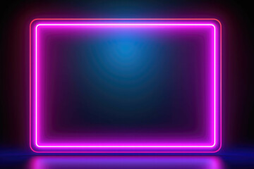 Wall Mural - neon square frame free vector