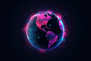 Wall Mural - free vector background technology earth abstract icon transparent background