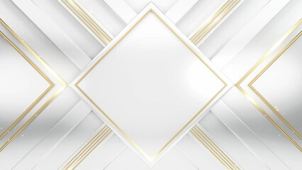 Wall Mural - white geometric white stripe gold luxury background