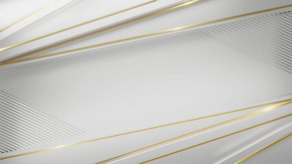 Wall Mural - white geometric white stripe gold luxury background