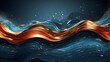 abstract background with waves,Technological advancement in metallic abstract wavy liquid backdrop layout designy