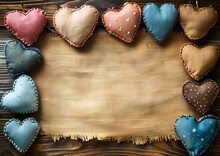 Rustic Hearts Valentine Background
