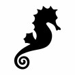 © Kuldi - black seahorse silhouette in the sea