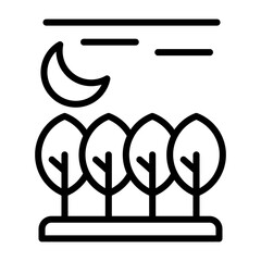 Sticker - Forest Vector Icon