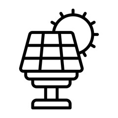 Wall Mural - Solar Panel Vector Icon