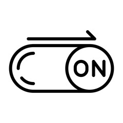 Sticker - on button vector icon