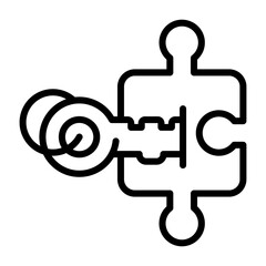 Sticker - Jigsaw Vector Icon