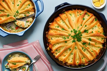 Wall Mural - Family meals: Easy fish pie recipe